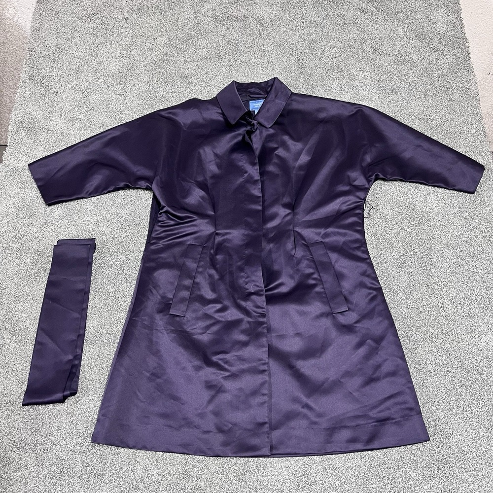 Simply Vera Vera Wang Purple Belted Lightweight Trench Coat Women’s Small